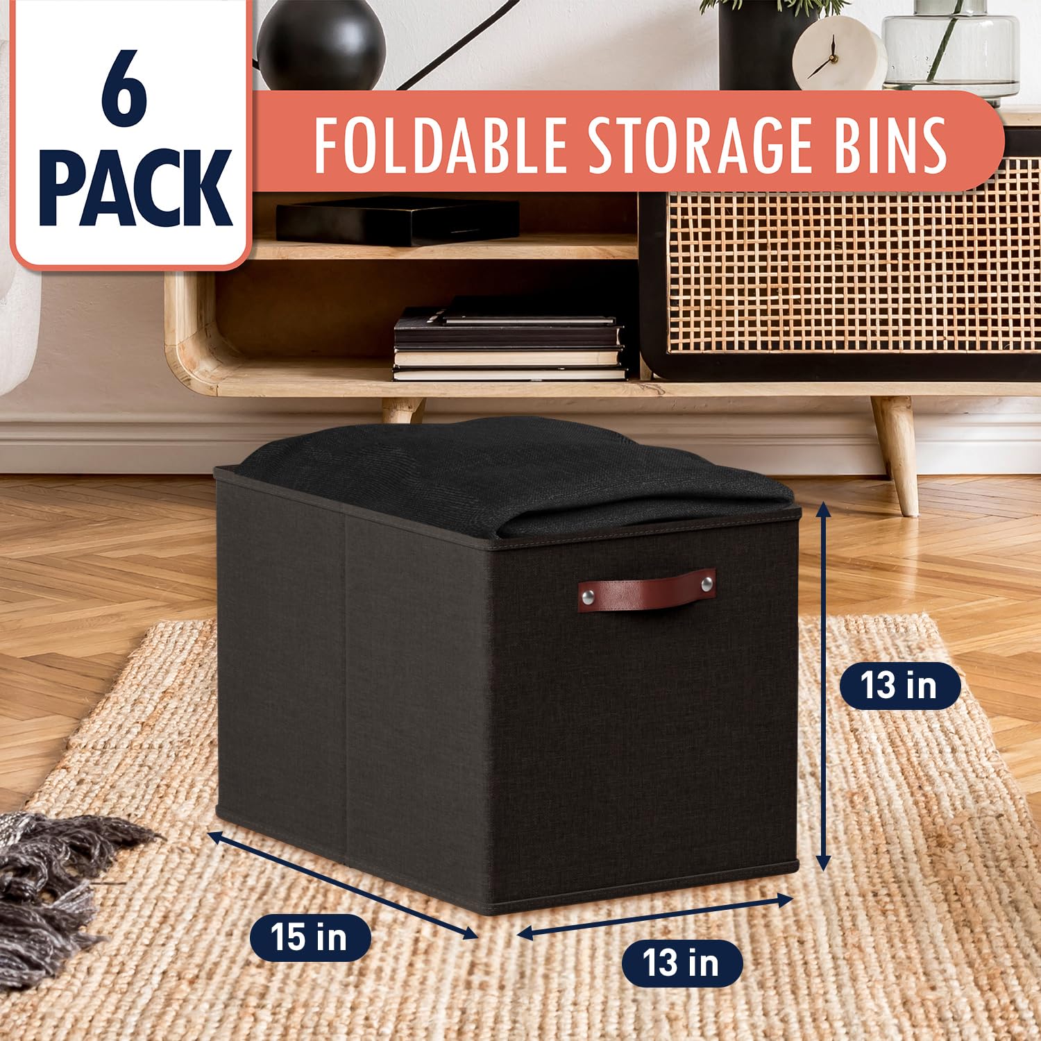 Amazon.com: Ornavo Home 13 x 15 x 13 Kallax Storage Cube Bins